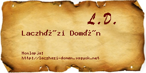 Laczházi Domán névjegykártya